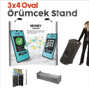 Örümcek Stand 3x4 | Pop-Up Sistem | Geniş Tanıtım Alanı | Fuar Standı